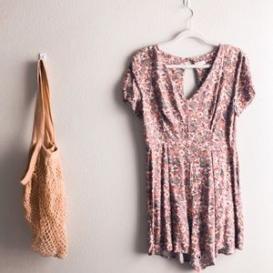Mauve pink flora romper